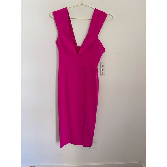 JAYGODFREY Lloyd Hot Pink Dress Size 4 NWT - Picture 1 of 6